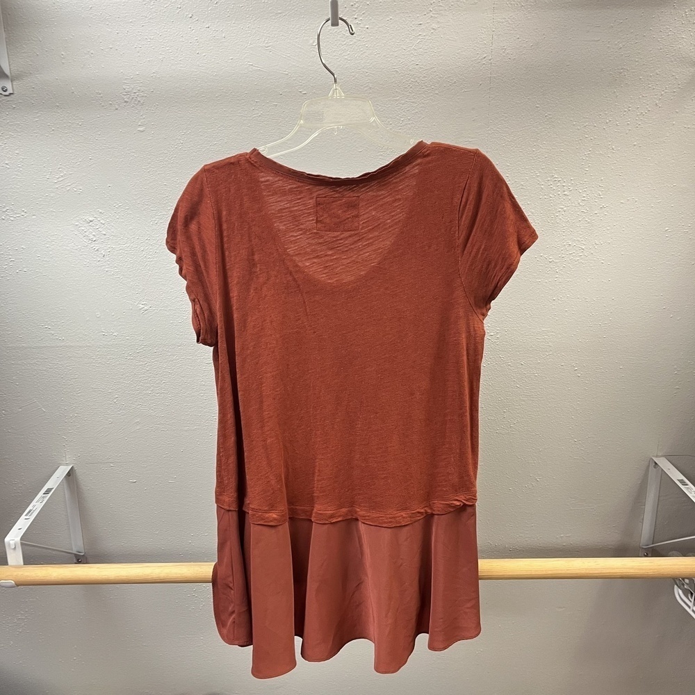 Anthropologie Postmark Top Womens Large Ruffle Peplum Boho Flowy Shirt Tee - Picture 2 of 12